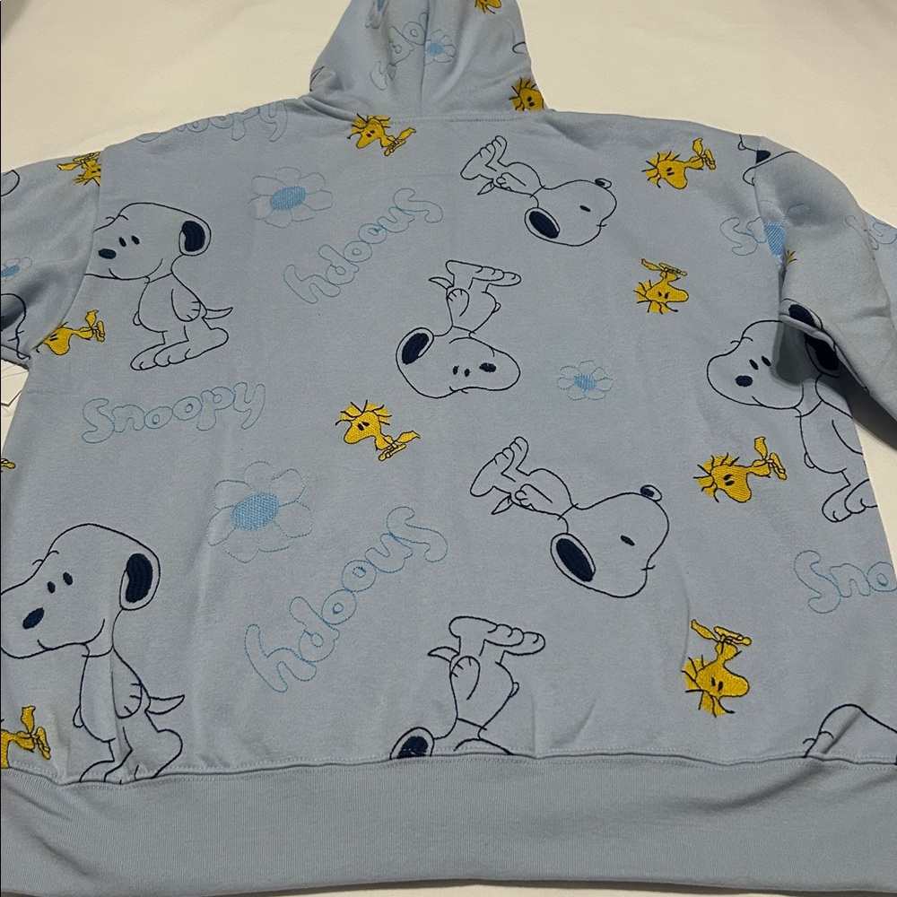 Disney Full Zip Hoodie with Embroidered Snoopy and Woodstock XL NWT - Picture 10 of 11